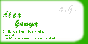 alex gonya business card